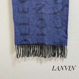 ランバンコレクション(LANVIN COLLECTION)のランバン　コレクション　マフラー　ロゴ柄　カシミヤ　ふわふわ　防寒　ショール(マフラー/ショール)