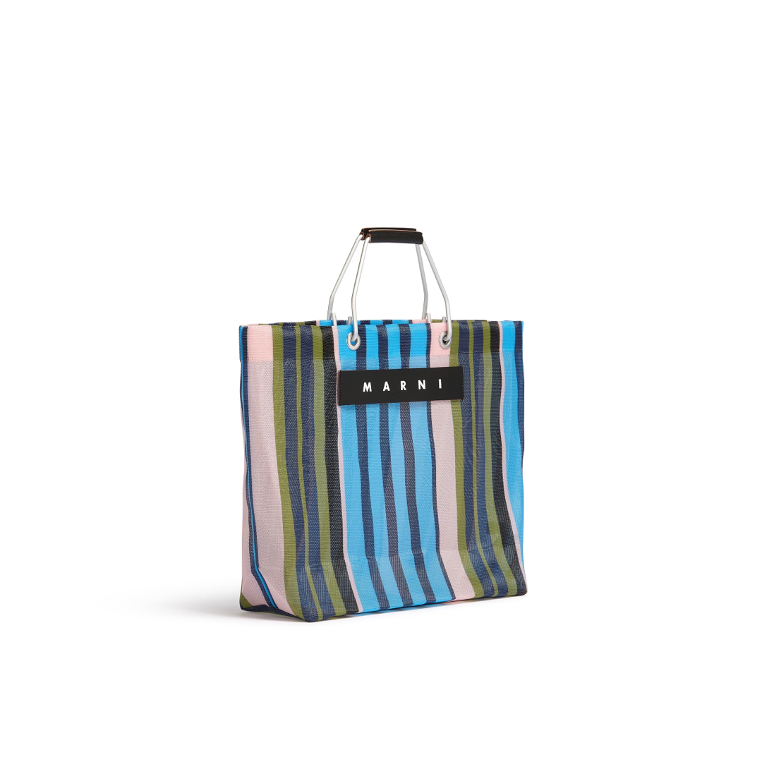 Marni(マルニ)のマルチカラーブルー MARNI MARKET STRIPE BAG レディースのバッグ(トートバッグ)の商品写真