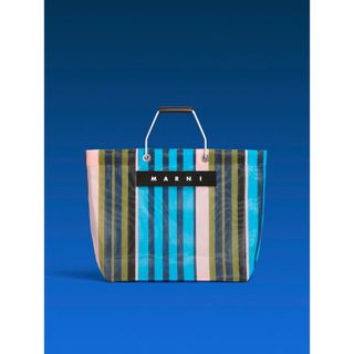 マルニ(Marni)のマルチカラーブルー MARNI MARKET STRIPE BAG(トートバッグ)