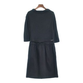 ハナエモリ(HANAE MORI)のHANAE MORI ハナエ　モリ ワンピース 38(M位) 黒xグレー 【古着】【中古】(ひざ丈ワンピース)