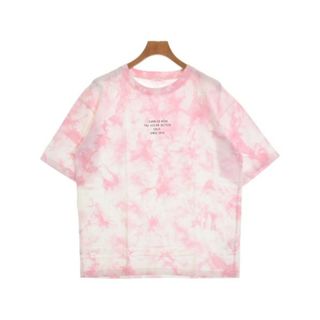 ベイフロー(BAYFLOW)のBAYFLOW Tシャツ・カットソー 4(L位) ピンクx白(タイダイ) 【古着】【中古】(Tシャツ/カットソー(半袖/袖なし))