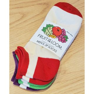 フルーツオブザルーム(FRUIT OF THE LOOM)の3足組 Fruit of the Loom ソックス 25～27cm  綿、ポリ(ソックス)