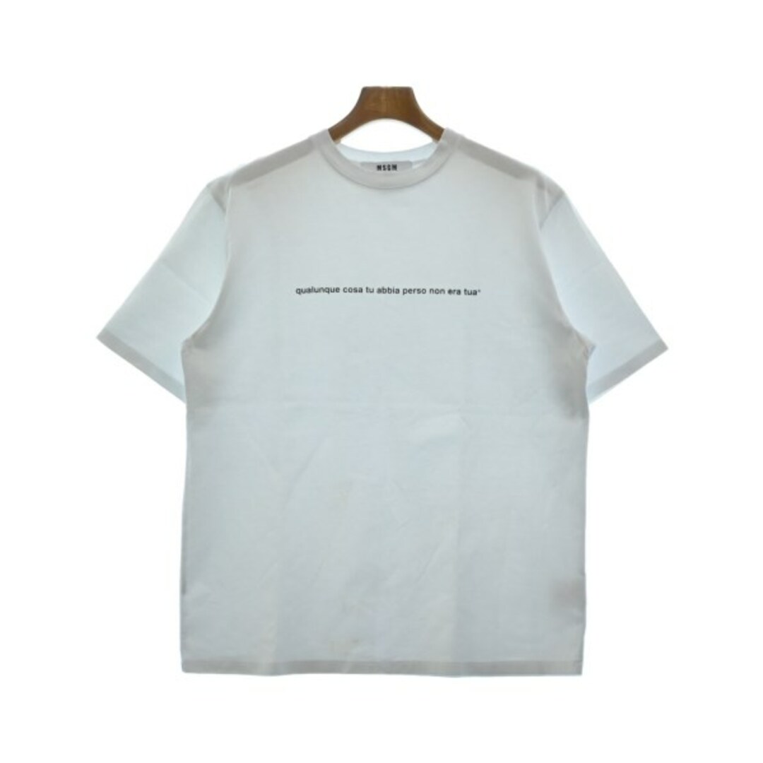 MSGM(エムエスジイエム)のMSGM エムエスジーエム Tシャツ・カットソー S 白 【古着】【中古】 メンズのトップス(Tシャツ/カットソー(半袖/袖なし))の商品写真