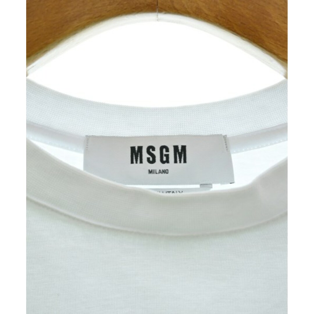 MSGM(エムエスジイエム)のMSGM エムエスジーエム Tシャツ・カットソー S 白 【古着】【中古】 メンズのトップス(Tシャツ/カットソー(半袖/袖なし))の商品写真