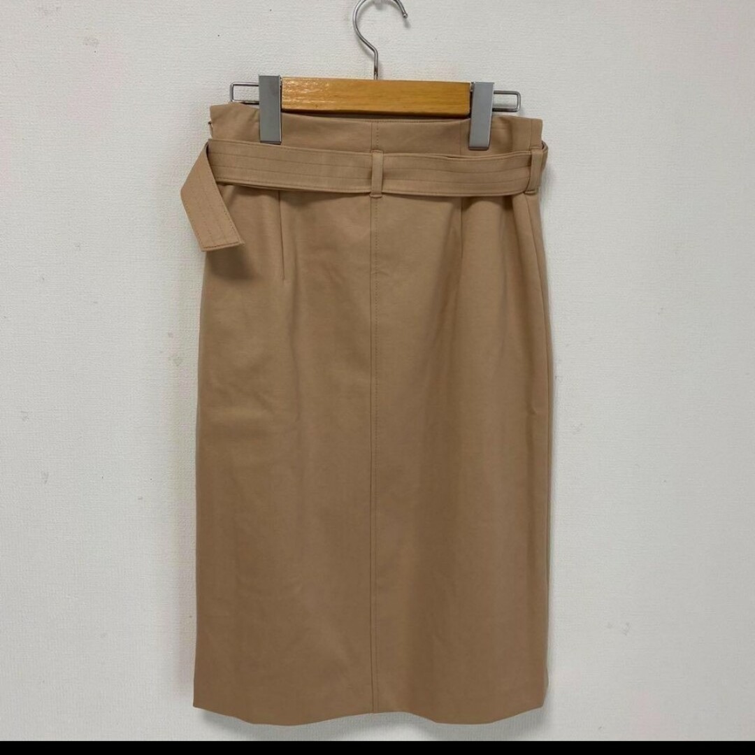 ROPE’(ロペ)のロペ　ベルト付スカート　ブラウン レディースのスカート(ひざ丈スカート)の商品写真