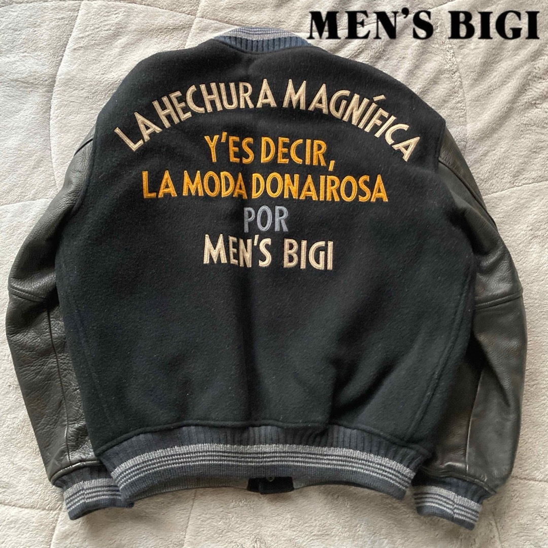 MEN´S BIGI - 希少 80s MEN'S BIGI メンズビギ スタジャン アーチロゴ