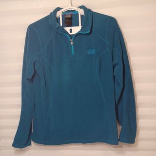 ザノースフェイス(THE NORTH FACE)の76♪US古着 ザ・ノースフェイスハーフジップフリースブルーUS-M(日本L)(ナイロンジャケット)