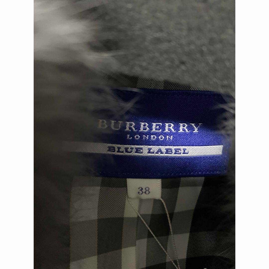 コートバーバリーブルーレーベルＢＵＲＢＥＲＲＹ値下人気ブランドアウターファー付