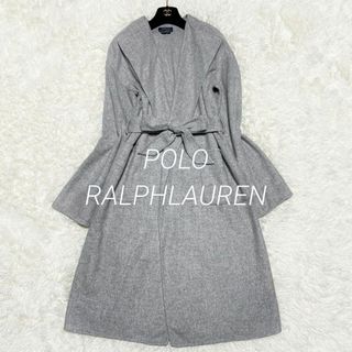 ポロラルフローレン(POLO RALPH LAUREN)のポロラルフローレン　ガウンロングコート　ベルト付き　グレー　ガウンタイプ(ロングコート)