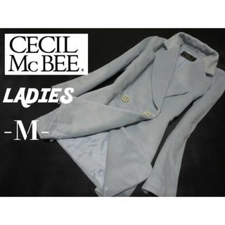 セシルマクビー(CECIL McBEE)の美品レディースM◇CECIL MC BEE◇コート 水色(ロングコート)