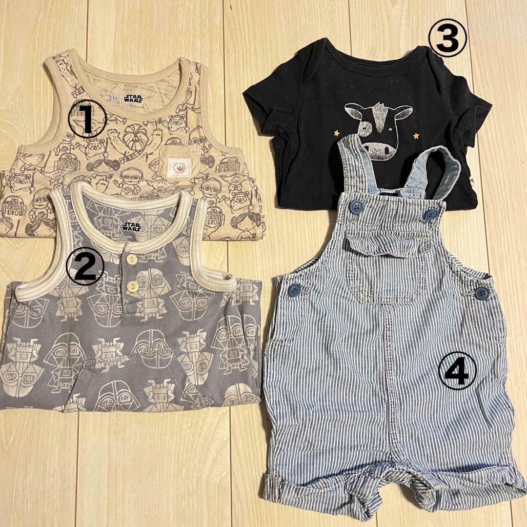 babyGAP(ベビーギャップ)のbabyGAP ロンパース まとめ売り 夏服 3-6month キッズ/ベビー/マタニティのベビー服(~85cm)(ロンパース)の商品写真