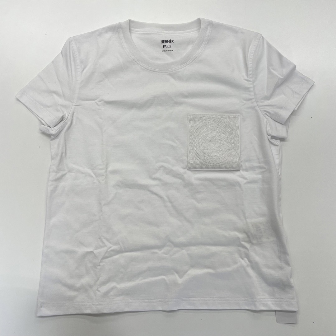 定価86900円　エルメス　Hermes Tシャツ 刺繍入りポケット 新品