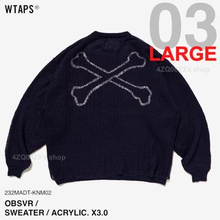 ダブルタップス(W)taps)のWTAPS OBSVR SWEATER ACRYLIC X3.0 L(ニット/セーター)