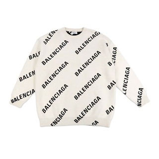 バレンシアガ BALENCIAGA ロゴ刺繍 カシミヤ ニット セーター 長袖