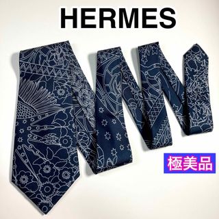 エルメス(Hermes)の✨極美品✨ HERMES エルメス　ネクタイ　高級シルク　花柄　希少(ネクタイ)