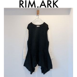 リムアーク(RIM.ARK)の人気！【RIM.ARK】ドッキングシャツニットトップス　FREE(ニット/セーター)