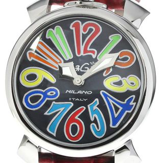 ガガミラノ GaGa MILANO 5021.5 マヌアーレ40MM クォーツ レディース 保証書付き_760716軽いダメージ劣化シミ変色針