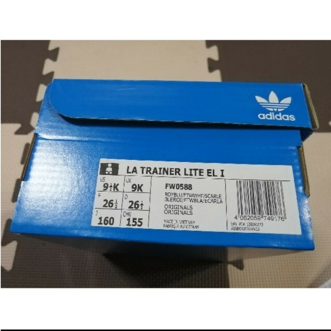 adidas(アディダス)の新品！adidas スニーカー　ブルー　FW0588 16cm キッズ/ベビー/マタニティのキッズ靴/シューズ(15cm~)(スニーカー)の商品写真