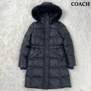 Coach ロングダウンコート xsサイズ ネイビー