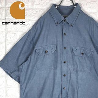 カーハート(carhartt)のカーハート 刺繍ワンポイントロゴ 半袖ボタンダウンシャツ 超ゆるだぼ 綿100%(シャツ)