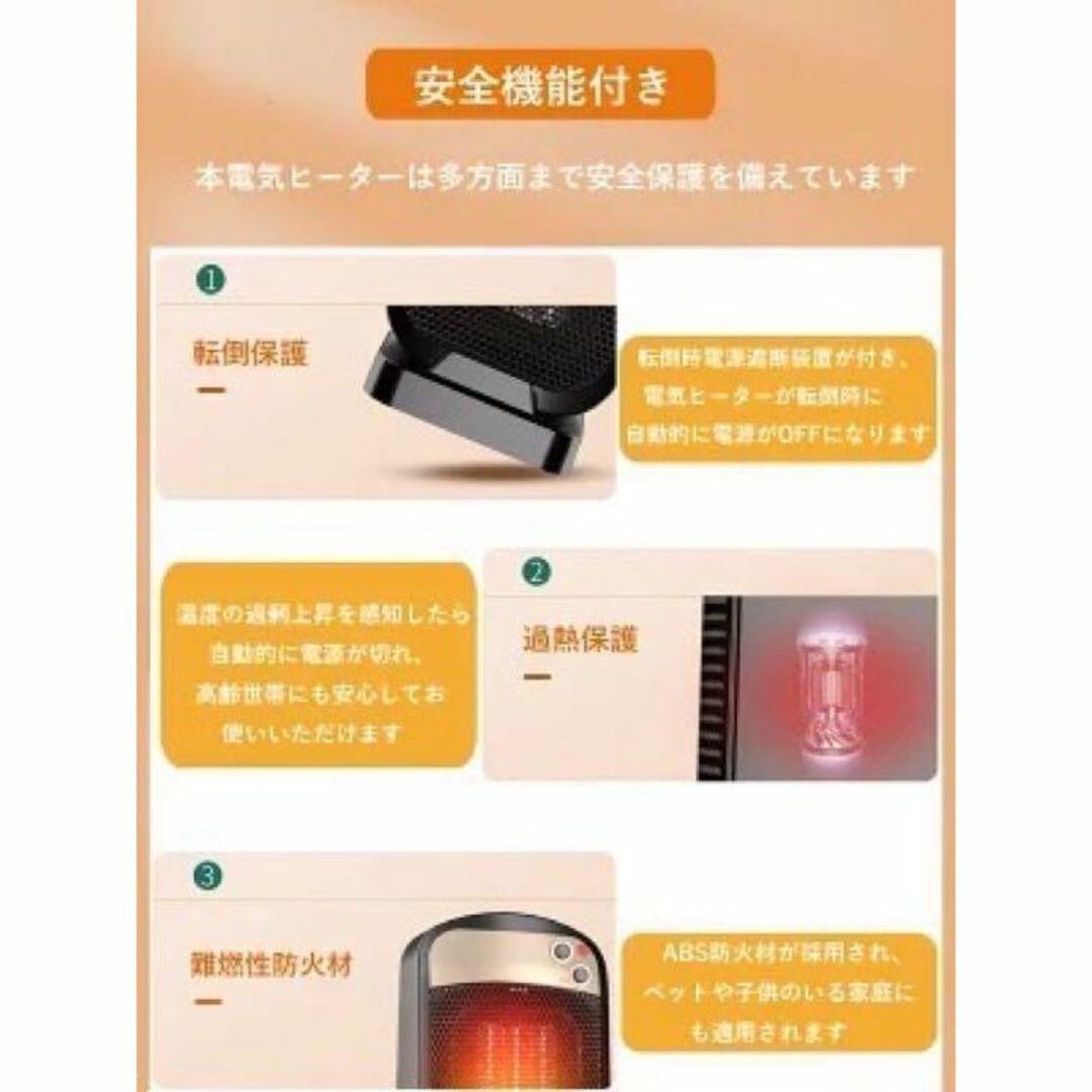 訳あり激安！】セラミックファンヒーター 小型 コンパクト 電気