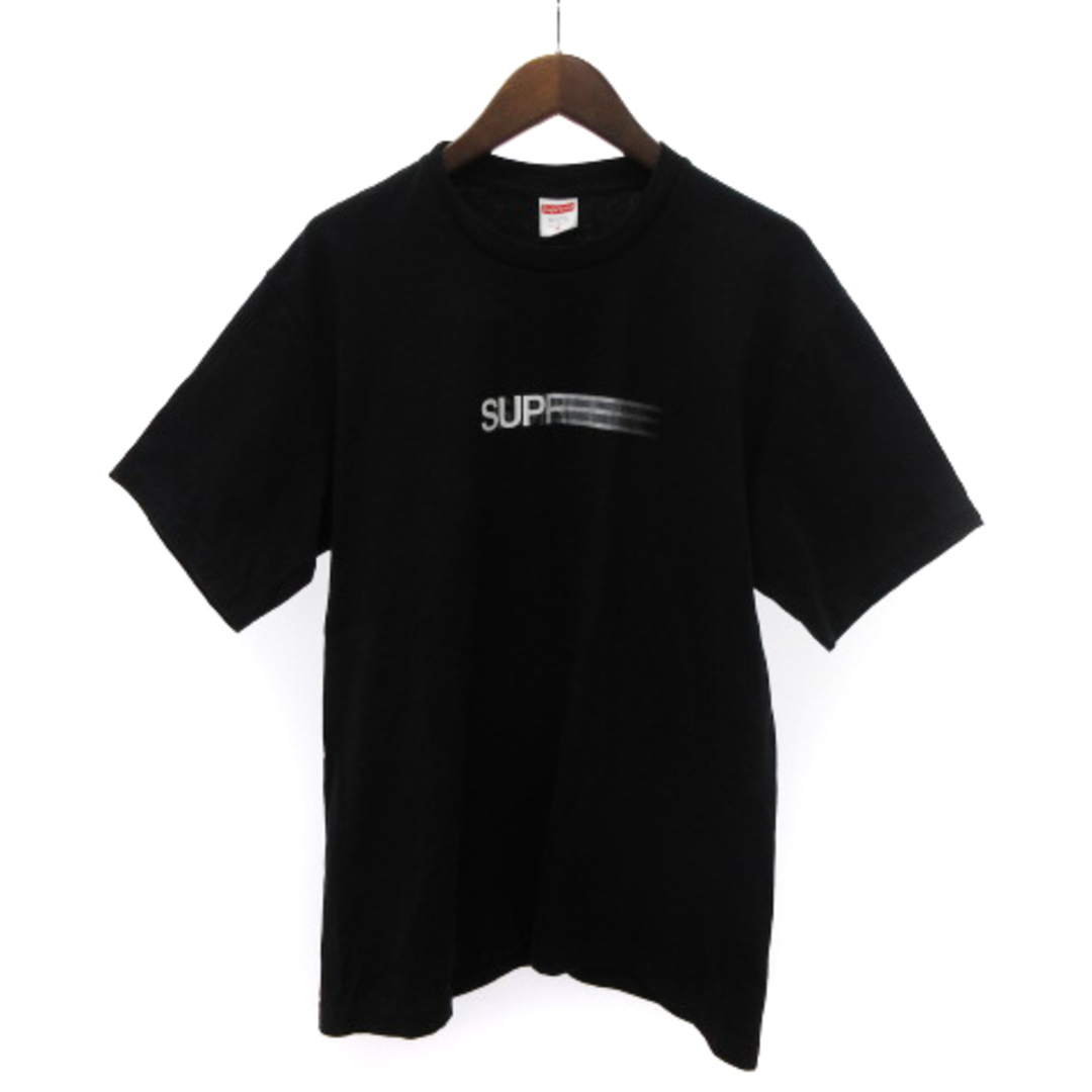 シュプリーム 23SS モーションロゴ Tシャツ カットソー 半袖 黒 M49cm身幅