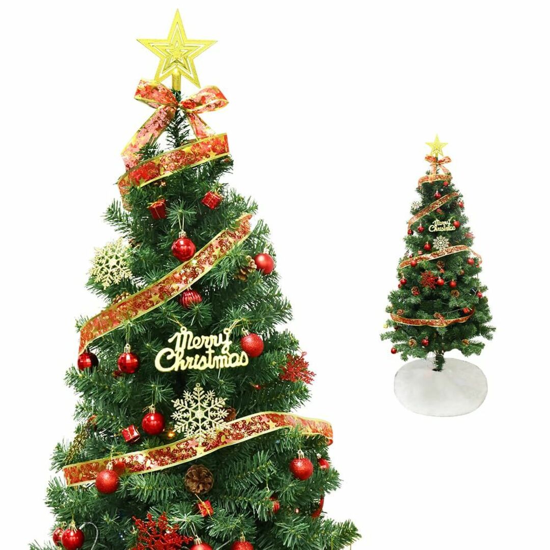 Vallein クリスマスツリー 150cm 8種類のオーナメント付属 クリスマ