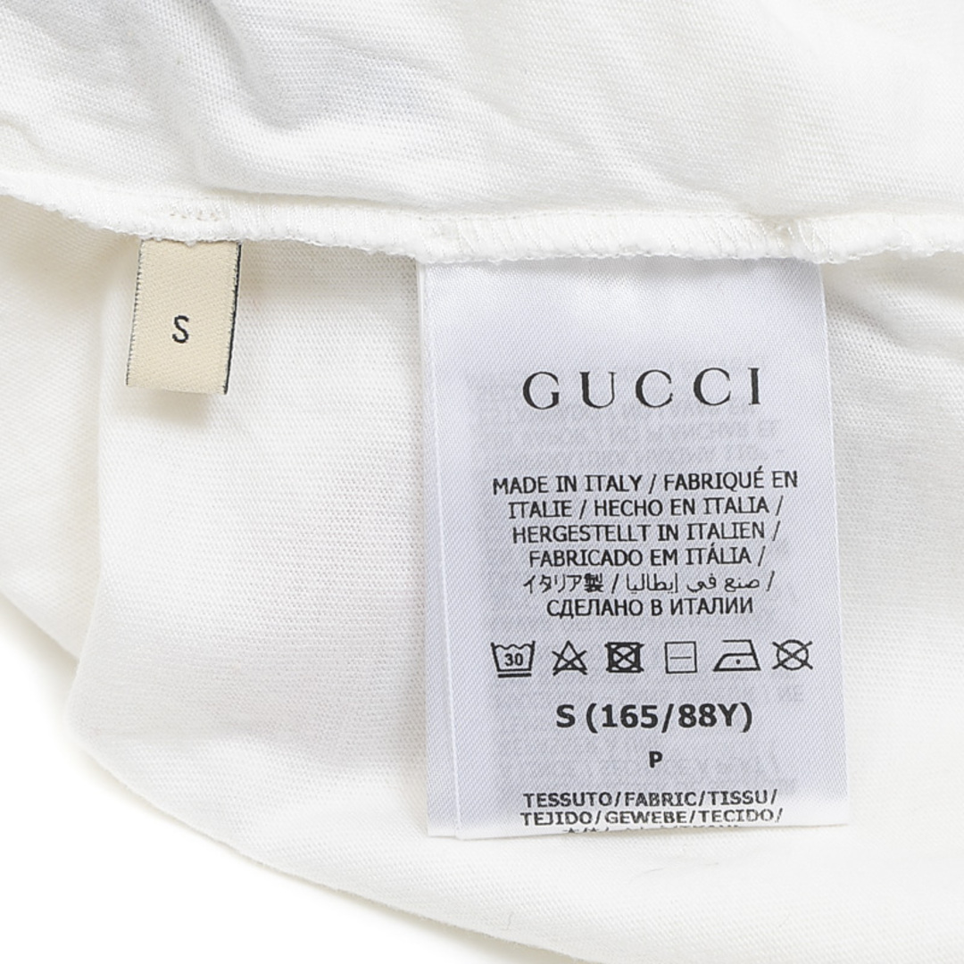 Gucci(グッチ)のグッチ ×アディダス Tシャツ ショート丈 ロゴ ホワイト レディース Sサイズ レディースのトップス(Tシャツ(半袖/袖なし))の商品写真
