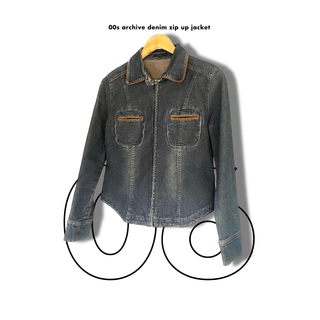 ドルチェアンドガッバーナ(DOLCE&GABBANA)の00s Archive denim zip up jacket(ブルゾン)