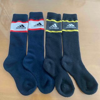 アディダス(adidas)のadidas   アディダス　厚手　ハイソックス　19〜21cm(靴下/タイツ)