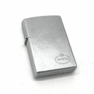 ジッポー(ZIPPO)の2005年製ZIPPOビンテージ シルバーサテンモデル ロゴ(タバコグッズ)