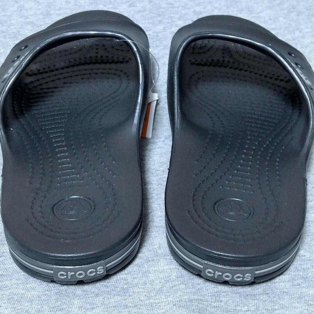 crocs(クロックス)の25cmクロックス　シャワーサンダル　ブラック黒色　廃盤 レアバンド2.0 新品 メンズの靴/シューズ(サンダル)の商品写真