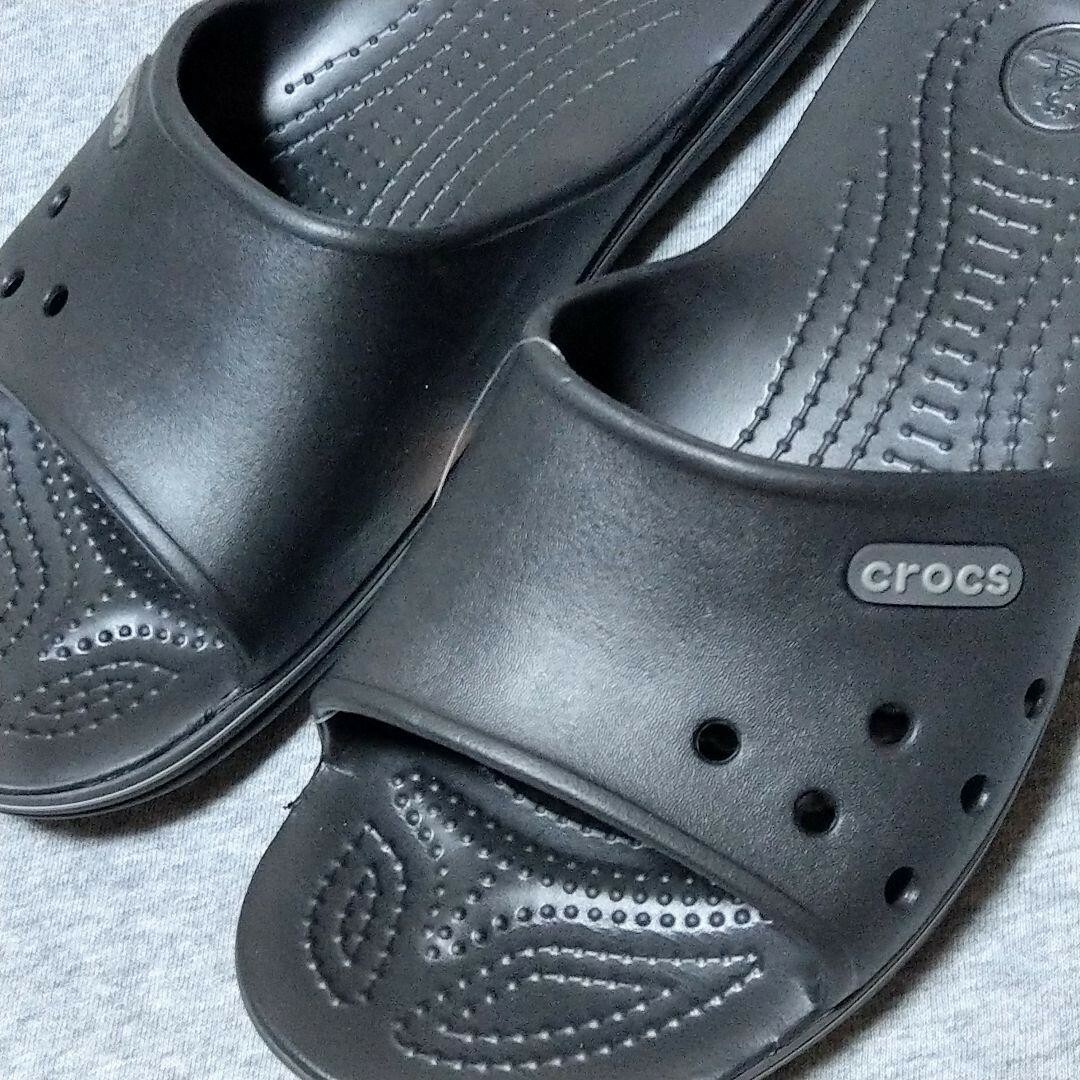 crocs(クロックス)の25cmクロックス　シャワーサンダル　ブラック黒色　廃盤 レアバンド2.0 新品 メンズの靴/シューズ(サンダル)の商品写真