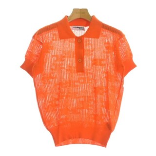 courreges クレージュ ポロシャツ S オレンジ 【古着】【中古】