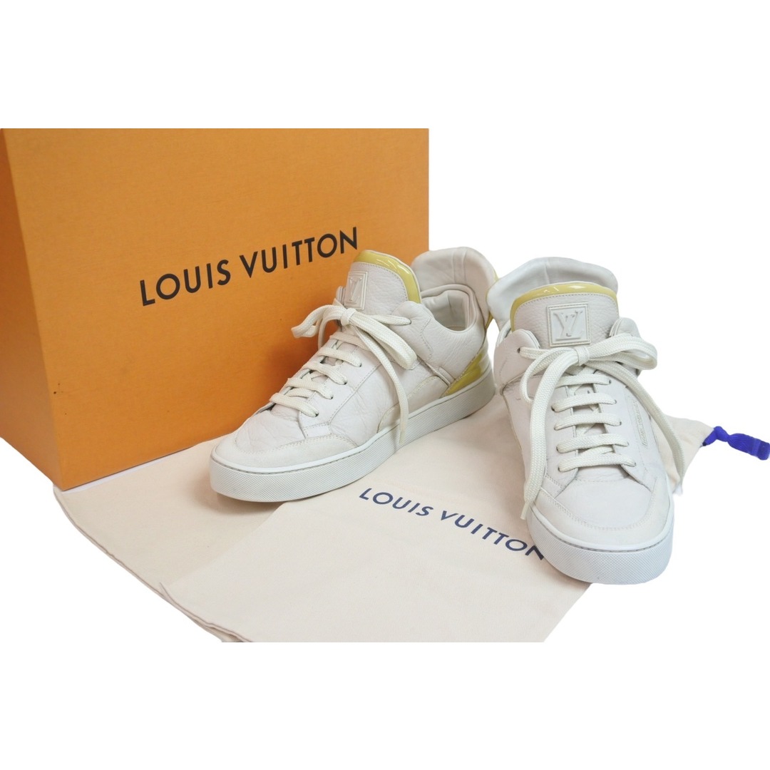 LOUIS VUITTON(ルイヴィトン)のLOUIS VUITTON ルイヴィトン スニーカー カニエウェスト ドン ローカット パテントレザー GO0059 サイズ6 1/2 美品 中古 57079 レディースの靴/シューズ(ブーツ)の商品写真