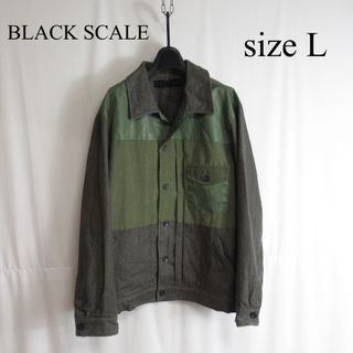 BLACK SCALE 切り替え デザイン デニムジャケット ジーンズ ブルゾン