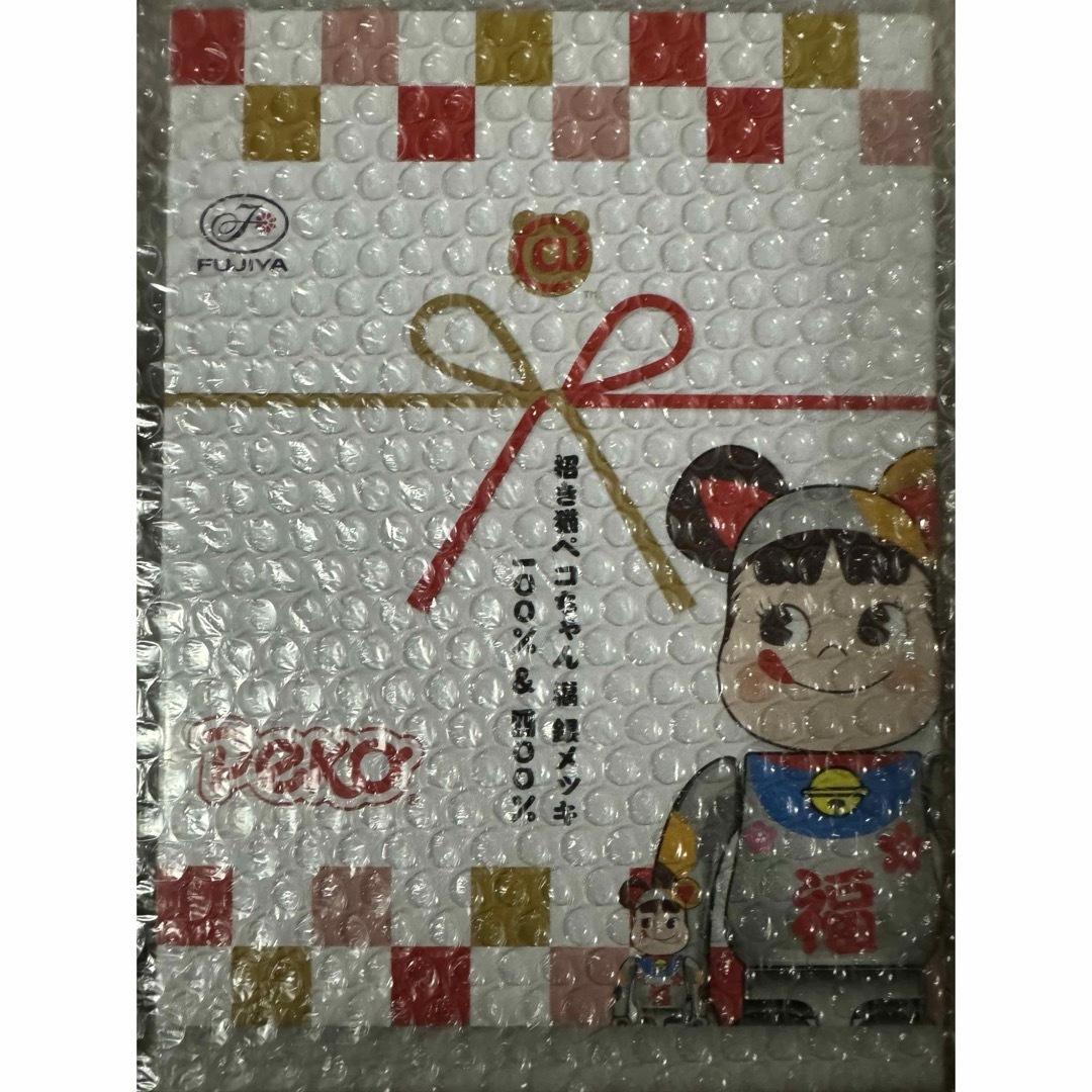 BE@RBRICK 招き猫 ペコちゃん 福 銀メッキ 100&400 | フリマアプリ ラクマ