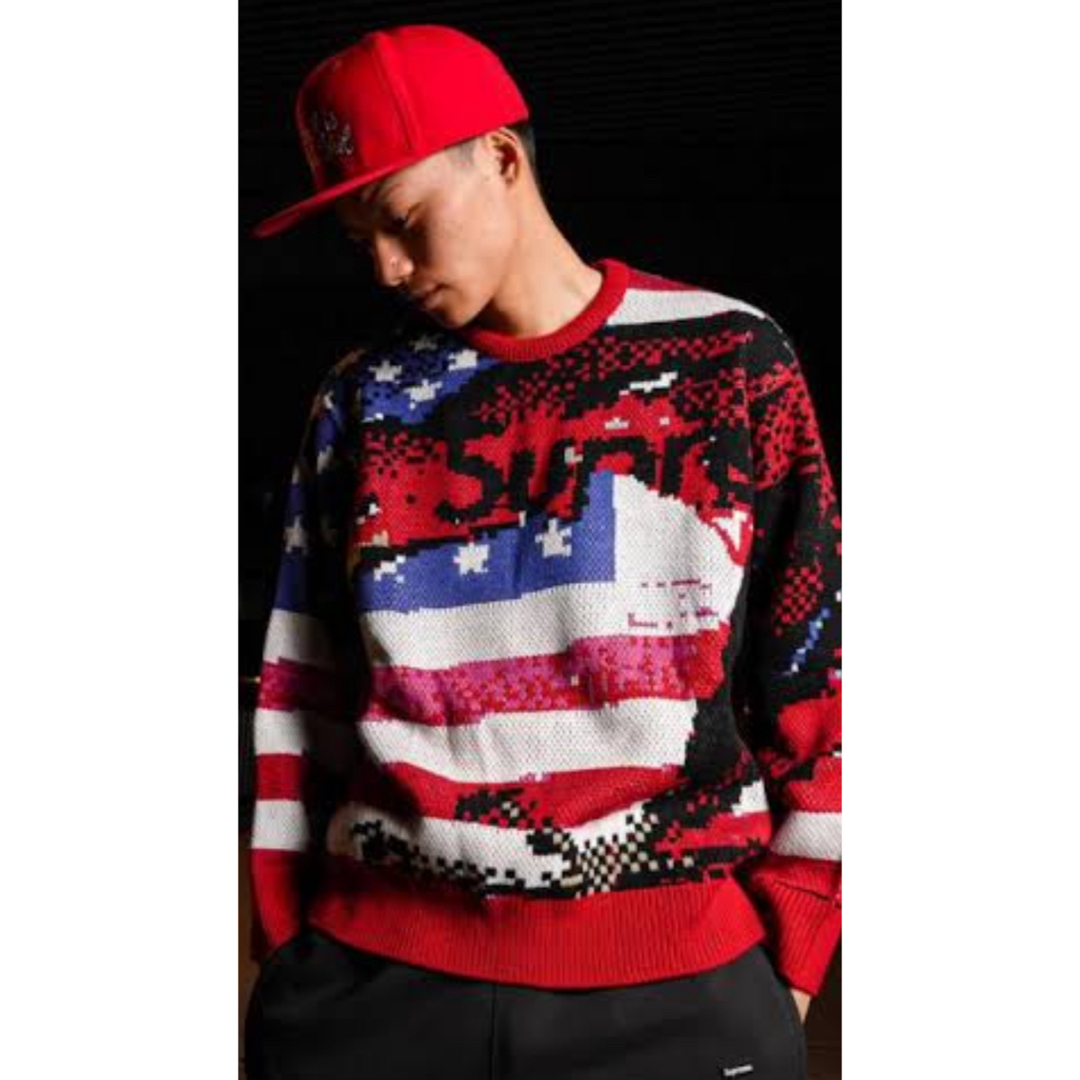 supreme digital flag sweater シュプリーム ニット