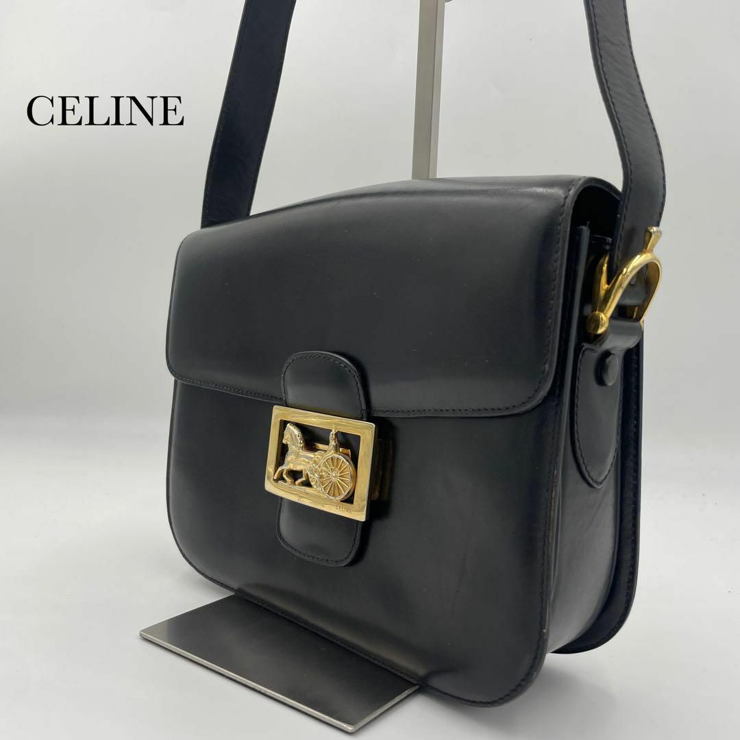 celine - 極美品✨セリーヌ ショルダーバッグ 馬車金具 フラップ ...