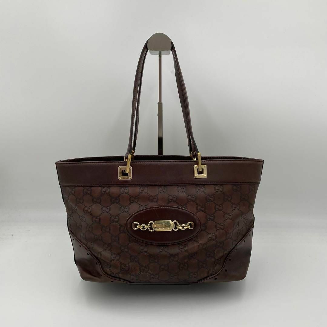 Gucci - 希少✨グッチ ショルダーバッグ シマ GG ゴールド金具 レザー