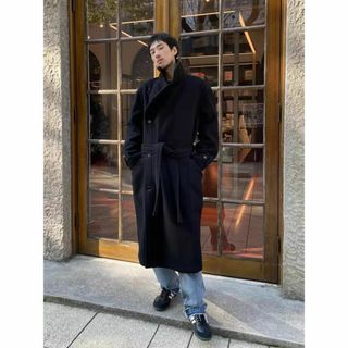 PRADA プラダ APD1 86421 トレンチコート ロングコート ネイビー ベルト付き