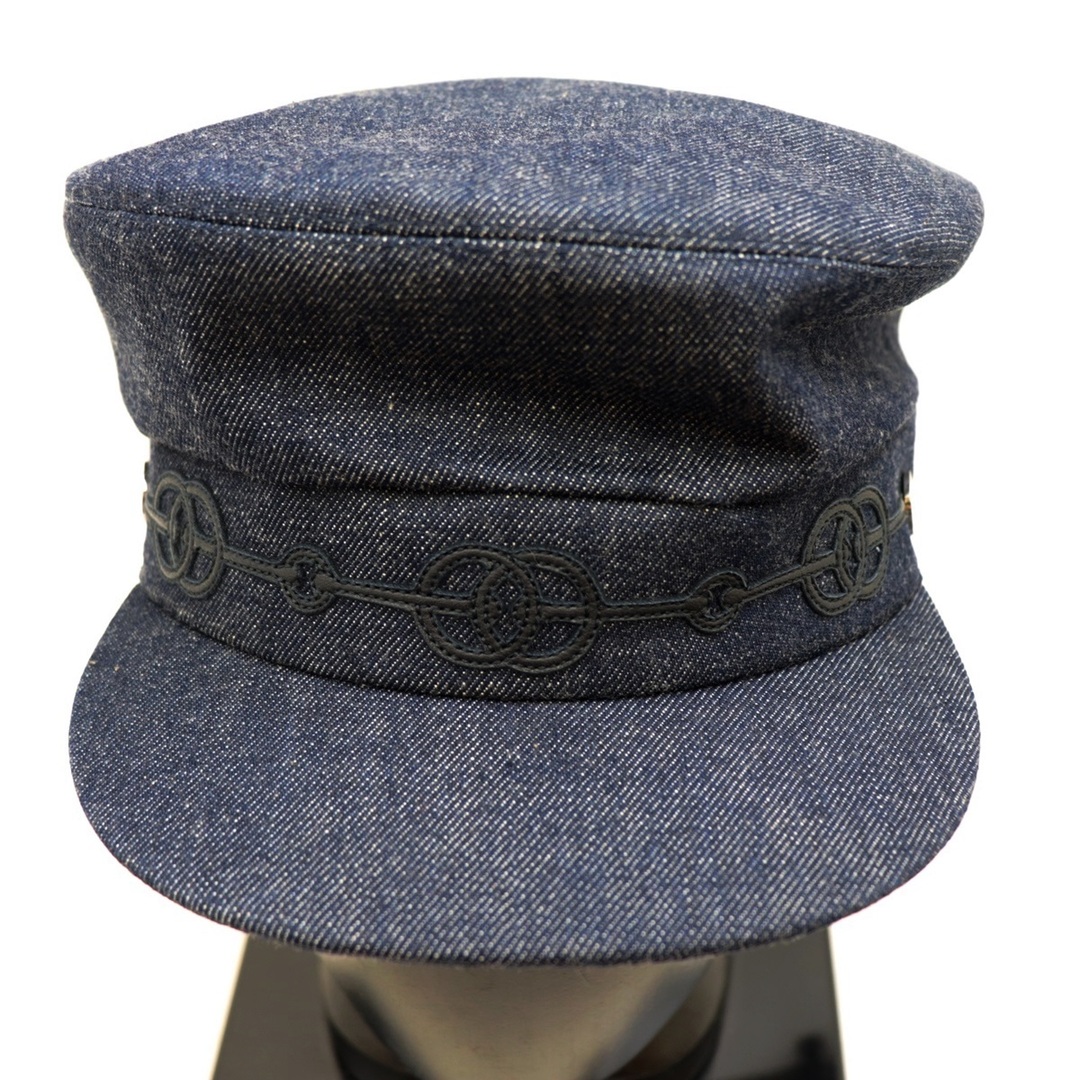 Hermes - 美品 エルメス Cabourg Cliquetis cap デニムキャスケット