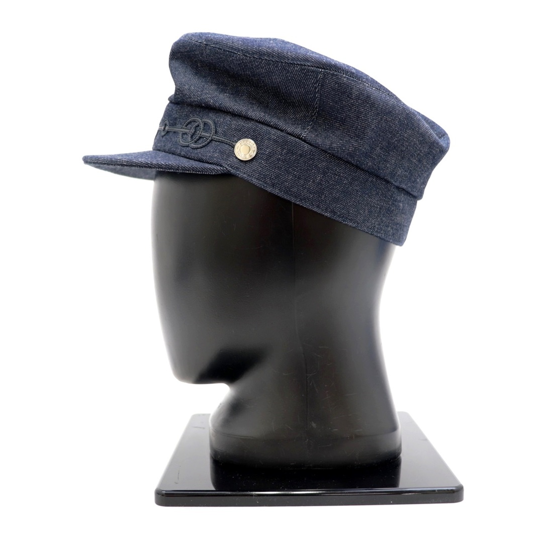 Hermes - 美品 エルメス Cabourg Cliquetis cap デニムキャスケット