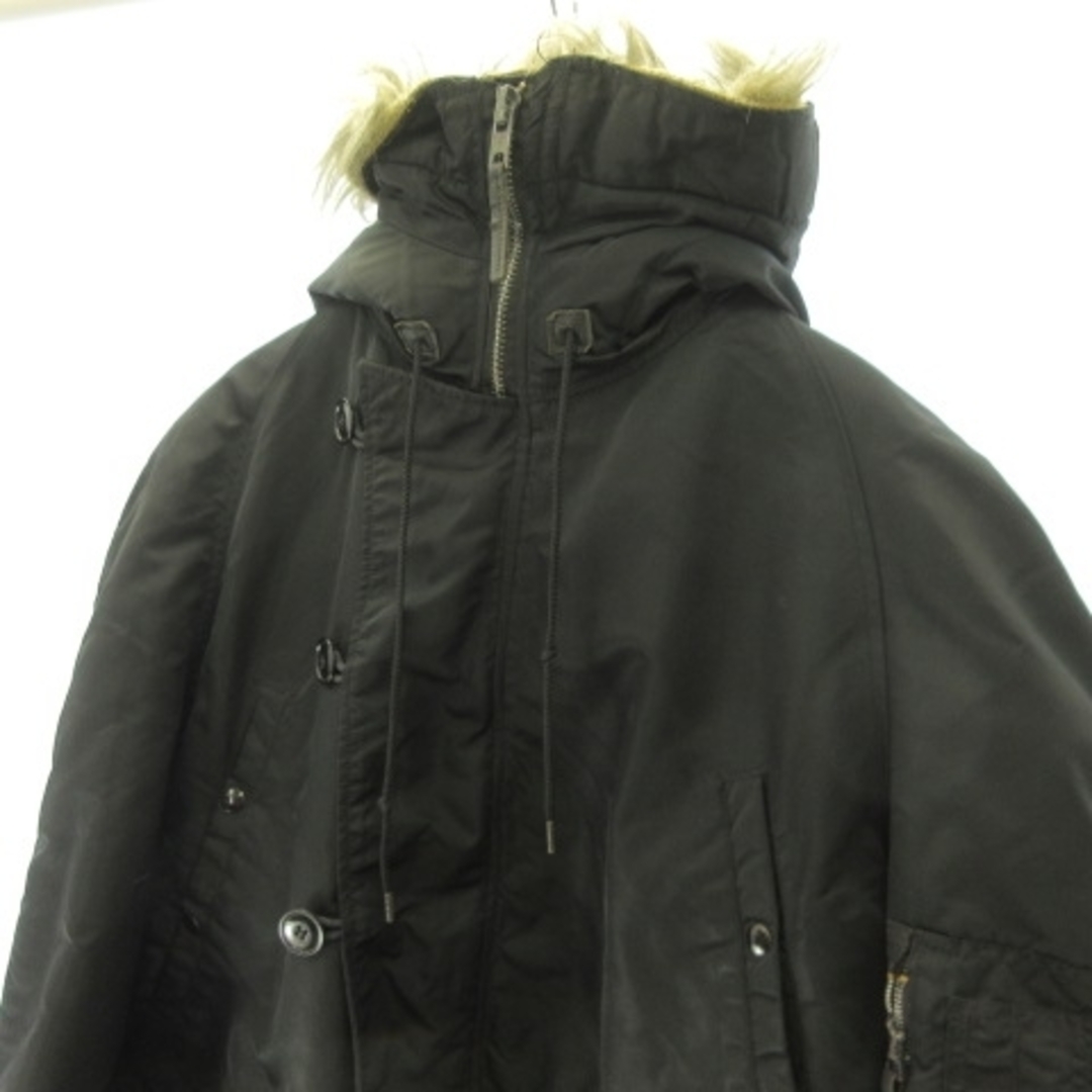 alpha(アルファ)のアルファ N-3B モッズコート フライトジャケット フーディー USA製 黒 メンズのジャケット/アウター(モッズコート)の商品写真