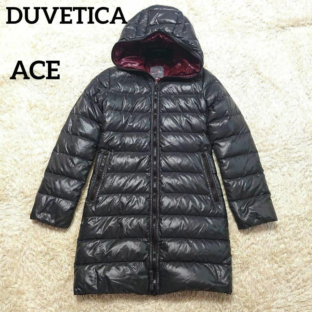 ダウンコート《希少モデル》 DUVETICA ダウンコート ACE グレー ボルドー