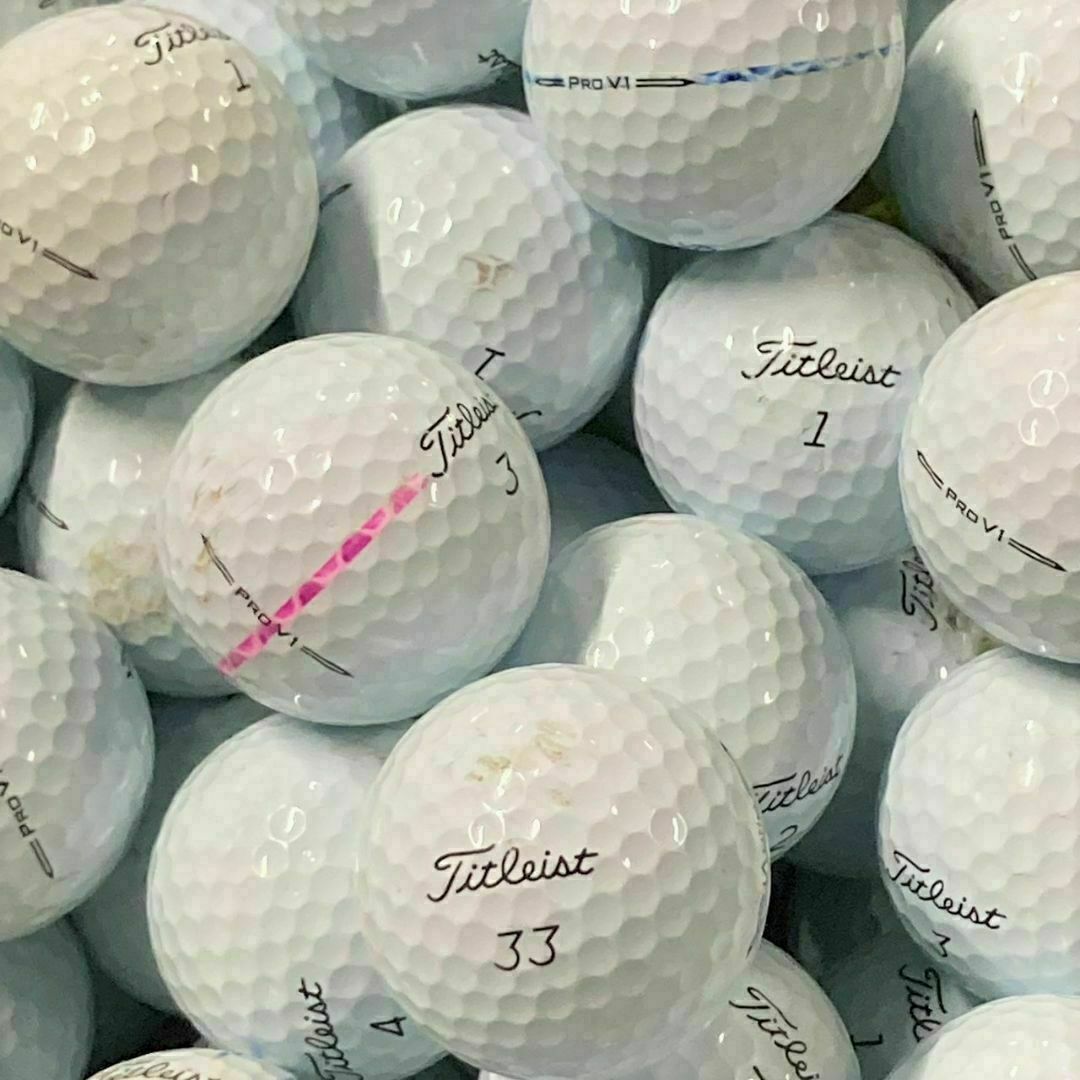 Titleist(タイトリスト)の231 ☆ロストボール タイトリストPRO V1 2023年ホワイト 20球B スポーツ/アウトドアのゴルフ(その他)の商品写真