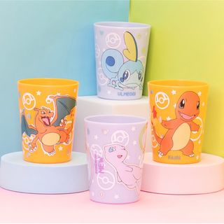 ポケモン(ポケモン)の新作！　ポケモン　コップ　セット　キッズ　子供　プラスチック　リザードン　ミュー(グラス/カップ)