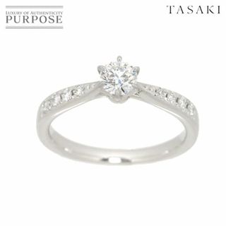 タサキ(TASAKI)のタサキ TASAKI ピアチェーレ ダイヤ 0.30ct/0.08ct G/VS2/3EX 9号 リング Pt 田崎真珠 指輪【鑑定書付き】VLP 90175929(リング(指輪))