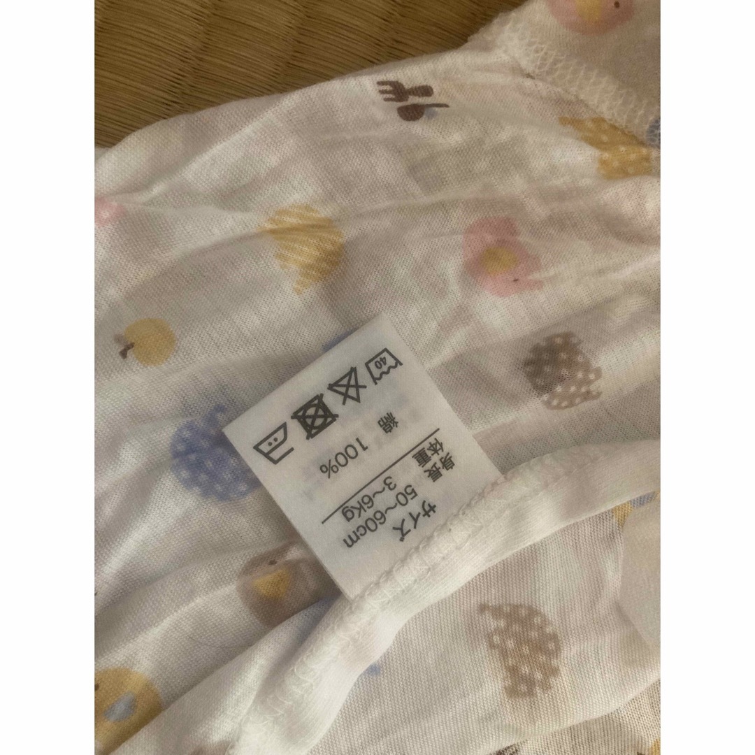 赤ちゃんの城(アカチャンノシロ)の赤ちゃんの城　夏用コンビ肌着　ガーゼ キッズ/ベビー/マタニティのベビー服(~85cm)(肌着/下着)の商品写真