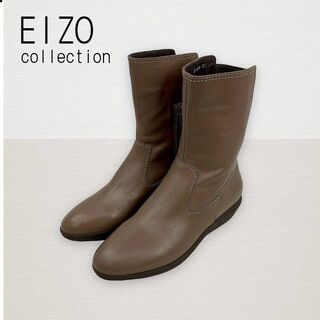 エイゾー(EIZO)の●新品●EIZO エイゾー● レザーブーツ 本革 婦人靴 レディース 22.5(ブーツ)